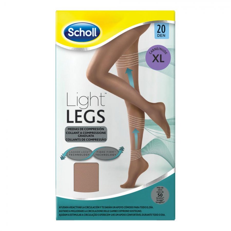 Dr. Scholl Light Legs Collant 20 Denari Nude Taglia XL - Collant a Compressione Graduata per Gambe Leggere e Toniche