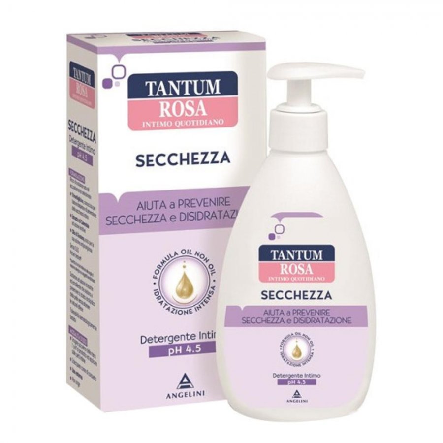  Tantum Rosa Intimo Quotidiano Secchezza 200ml - Dolcetto Farmaceutici - Detergente Delicato per l'Igiene Intima Femminile