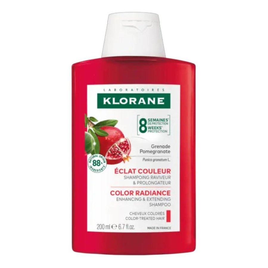 Klorane Shampoo al Melograno 200ml - Shampoo Capelli Colorati Protettivo