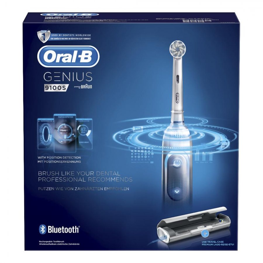 Oral-B - Genius 9100 S Ultrathin White: Spazzolino Elettrico di Qualità Superiore per una Pulizia Perfetta