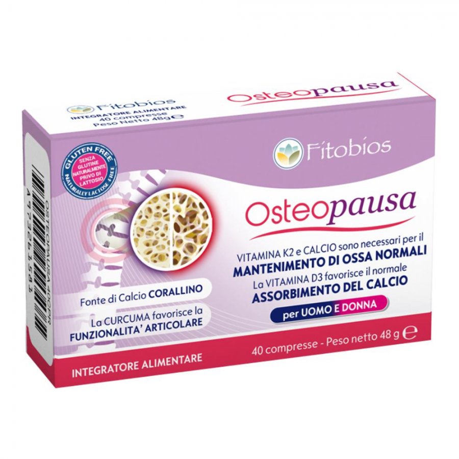 Osteopausa 40 Compresse - Integratore per la Salute delle Ossa e delle Articolazioni
