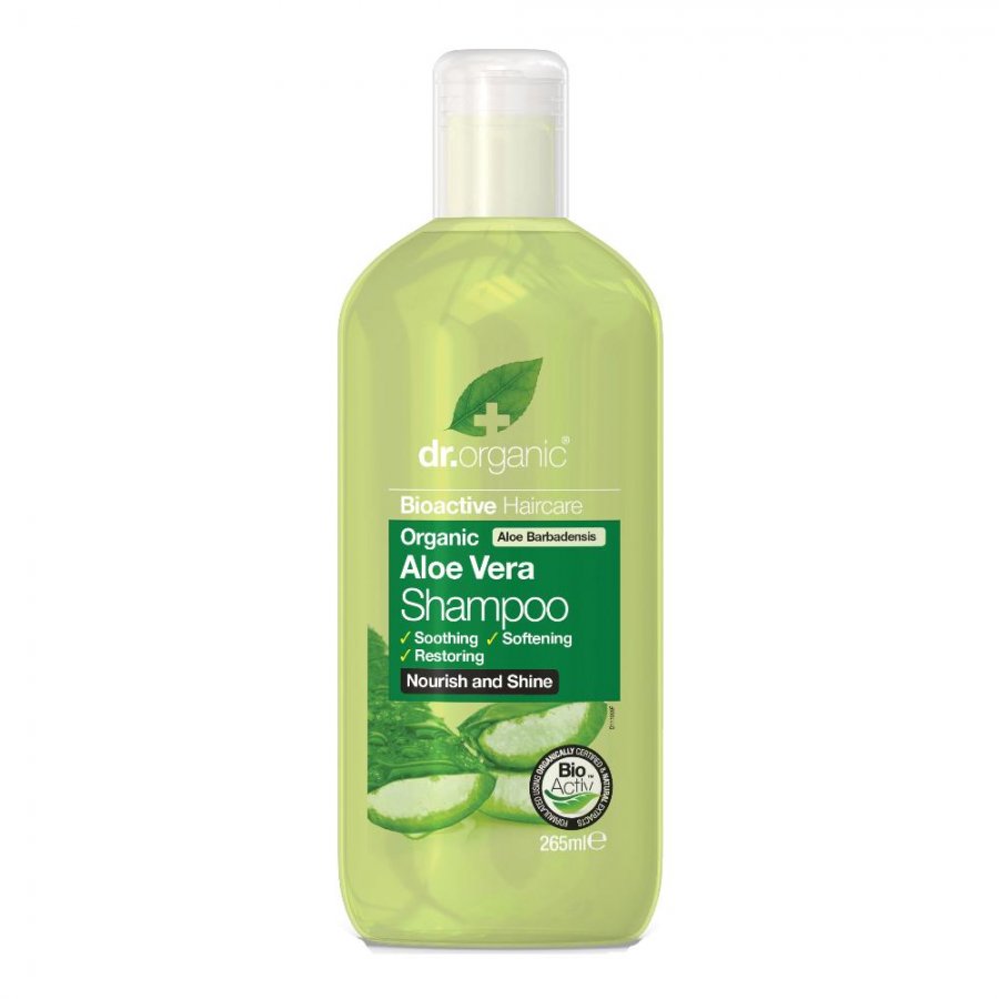 Dr Organic - Aloe Vera Shampoo Nutritivo 265 g, Idratazione e Cura per Capelli Sani