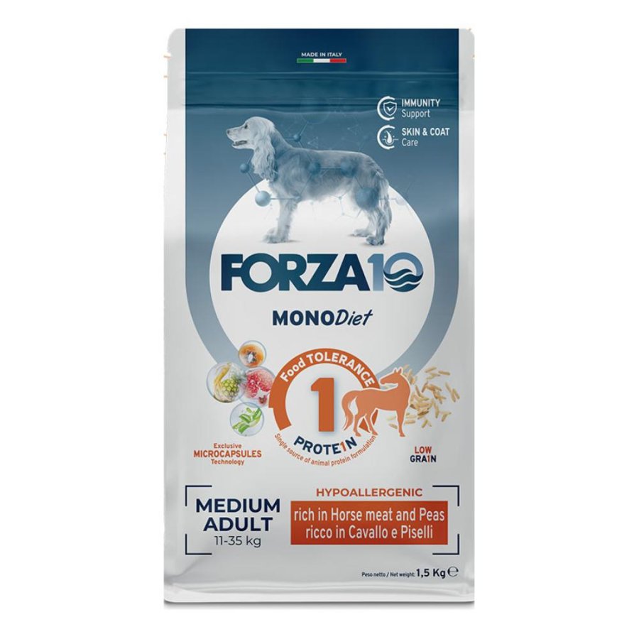 FORZA10 CANE DIET MEDIUM CAVALLO PISELLI 1,5KG