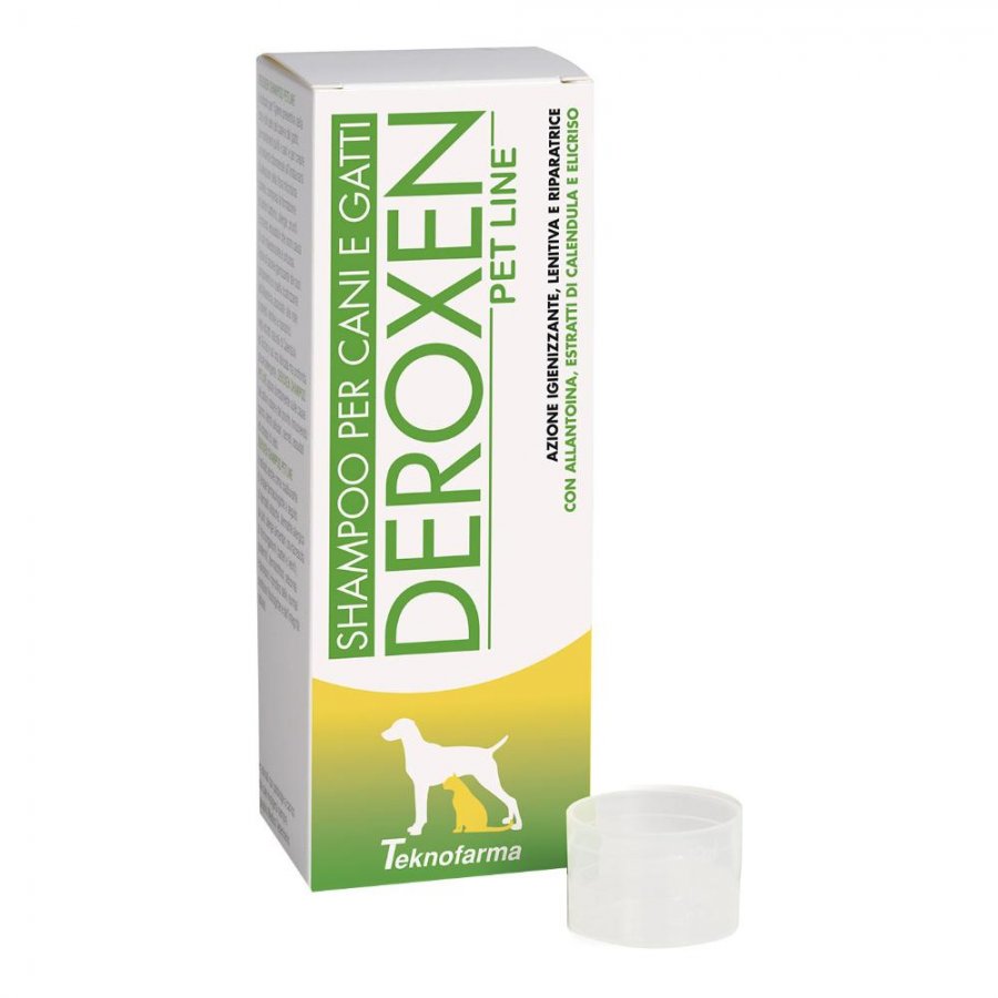 Deroxen Pet Line Shampoo Azione Lenitiva, Igienizzante e Riparatrice 200ml - Shampoo per Cani e Gatti
