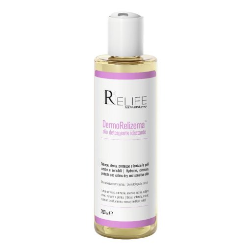 Relife Dermorelizema Olio Detergente Idratante 200 ml - Detergente Delicato per Pelli Secche e Sensibili