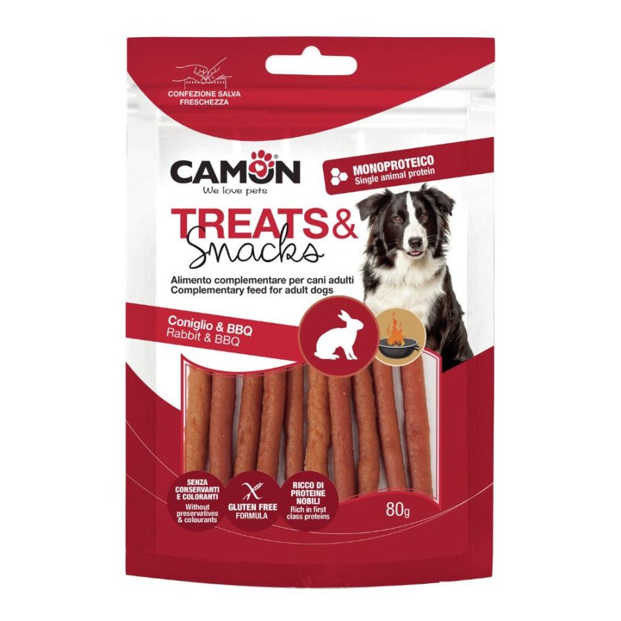 CAMON CANE SNACK TREATS STICKS CONIGLIO 80GR