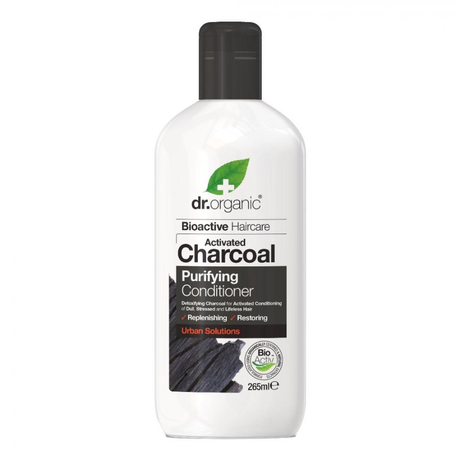 Dr Organic - Charcoal Conditioner 265 ml - Balsamo Detox per Capelli Sani e Morbidi