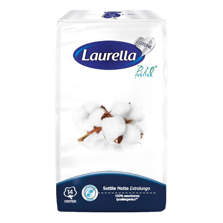 Laurella Assorbente Cotone Sottile Notte Extra-Lungo, 14 pezzi