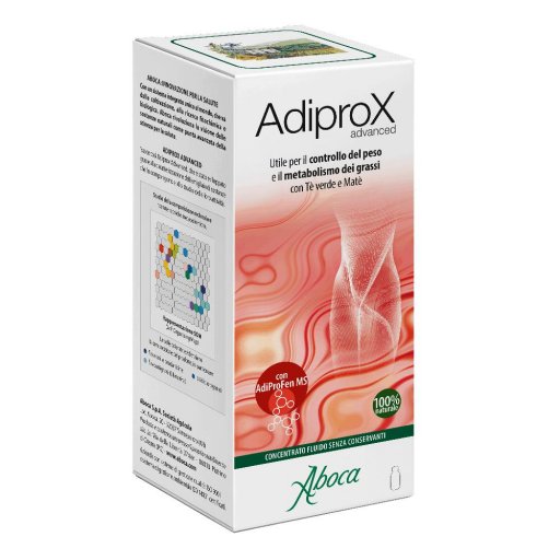 Aboca - Adiprox Advanced concentrato fluido: Controllo del peso con Tè verde e Matè. Flacone da 325g