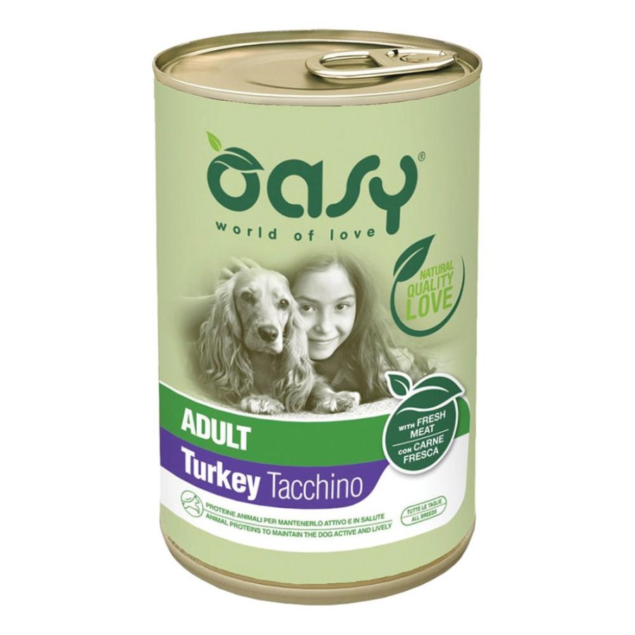 OASY CANE ALL BREEDS ADULT TACCHINO 400GR (lattina)