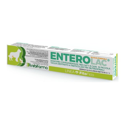 Enterolac Mangime Complementare Per Cani e Gatti Siringa di Pasta 15g - Supporto Digestivo per Animali Domestici