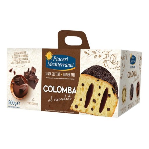 Piaceri Mediterranei Colomba al Cioccolato Senza Glutine 500g - Colomba al Cioccolato