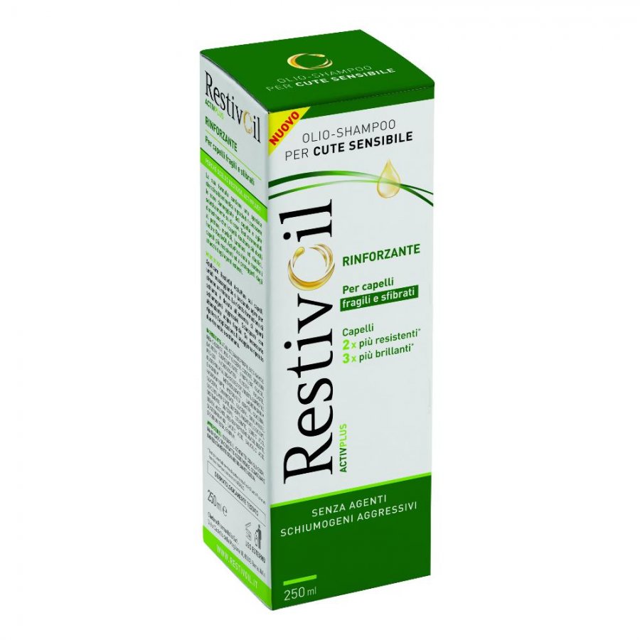 Restivoil ActivPlus - Olio Shampoo Rinforzante per Capelli Fragili e Sfibrati 250ml - Fortifica e Rigenera