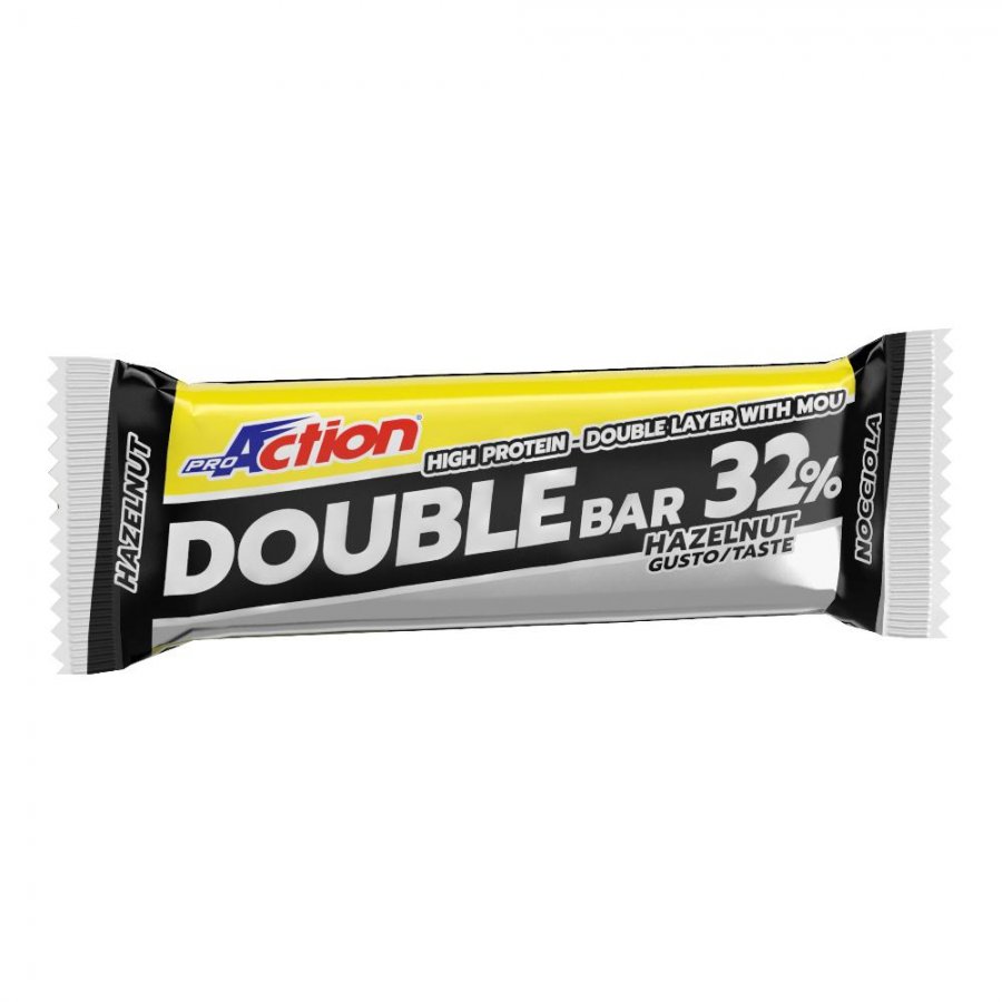 Proaction Double Bar 32% - Barretta proteica Nocciola E Caramello 50 g