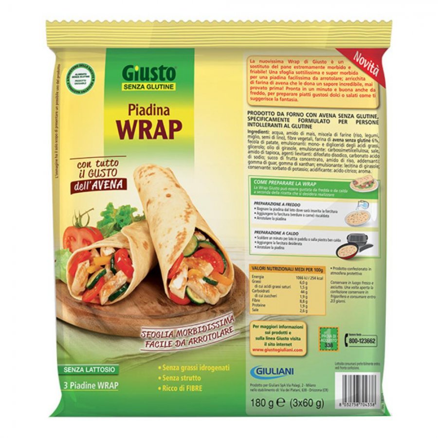 GIUSTO S/G Wrap Piadina 3x60g