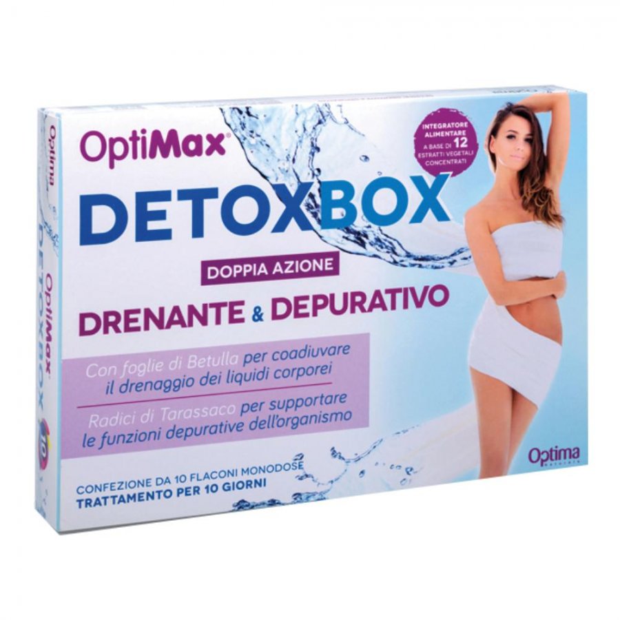 Optima OptiMax - Drenante & Depurativo 10 Flaconi da 50 ml per il Benessere del Tuo Corpo