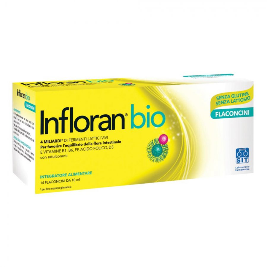 Infloran Bio - 14 Flaconcini da 10ml di Probiotico Naturale