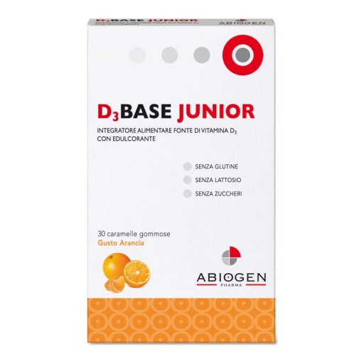 Abiogen Pharma, D3Base Junior, 30 Caramelle Gommose