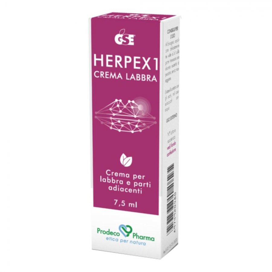GSE Herpex 1 Crema Labbra 7,5ml - Dermatologica Vegan per Herpes Labiale