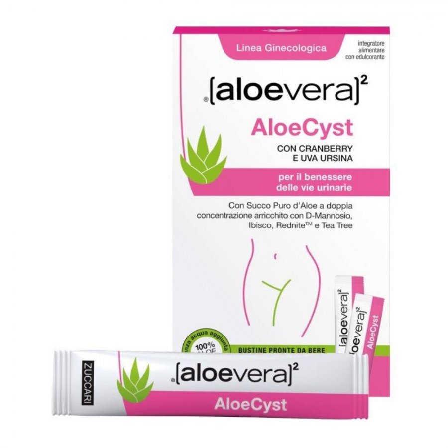 Zuccari - Aloevera2 Aloecyst Integratore Alimentare 15 Stick Pack - Integratore a base di Aloe Vera per il Benessere Digestivo