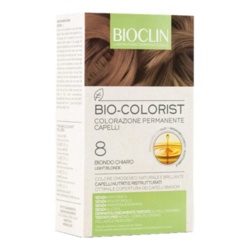 Bioclin Bio Colorist Colorazione Permanente 8 Biondo Chiaro - Colore Brillante e Rispetto Naturale Bioclin Bio Colorist Colorazione Permanente 8 Biondo Chiaro - Colore Brillante e Rispetto Naturale