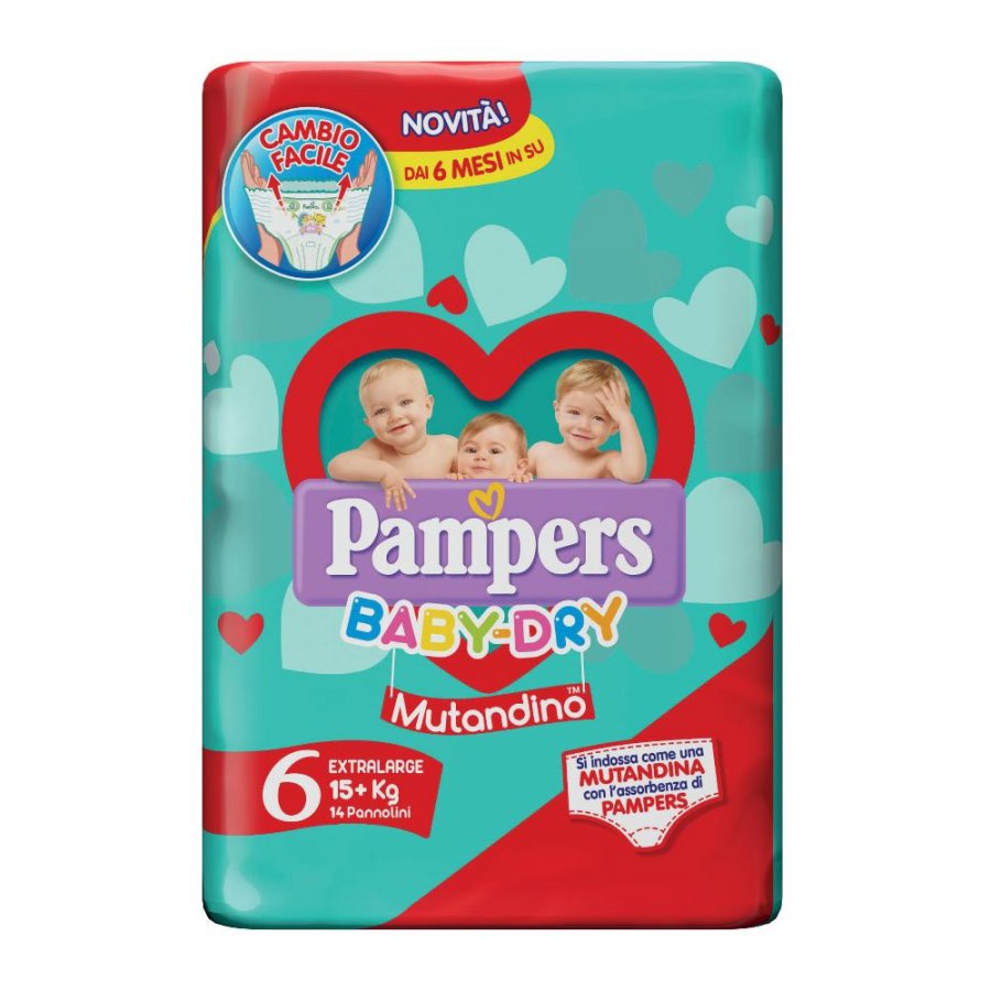Pampers Baby Dry Mutandino Tg 6 Extra Large - 14 Pezzi