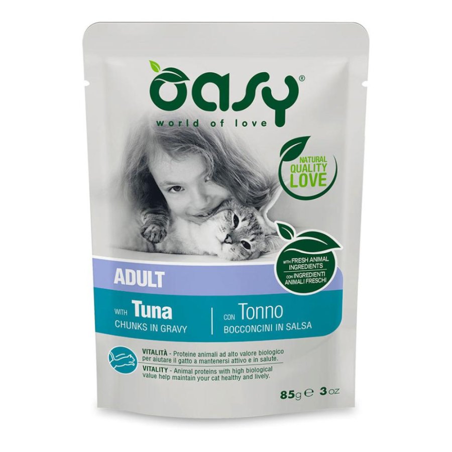 OASY GATTO ADULT BOCCONCINI IN SALSA TONNO 85GR (bustina)