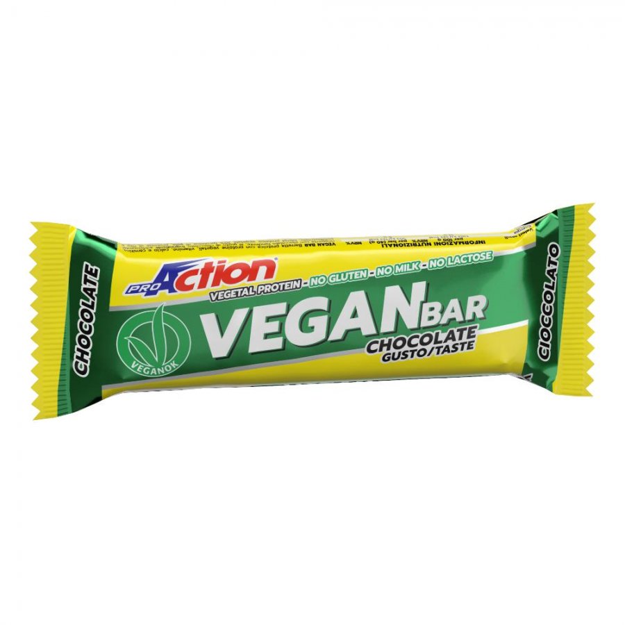 Proaction Vegan Bar - Barretta Cioccolato da 40g - Snack Proteico Vegano