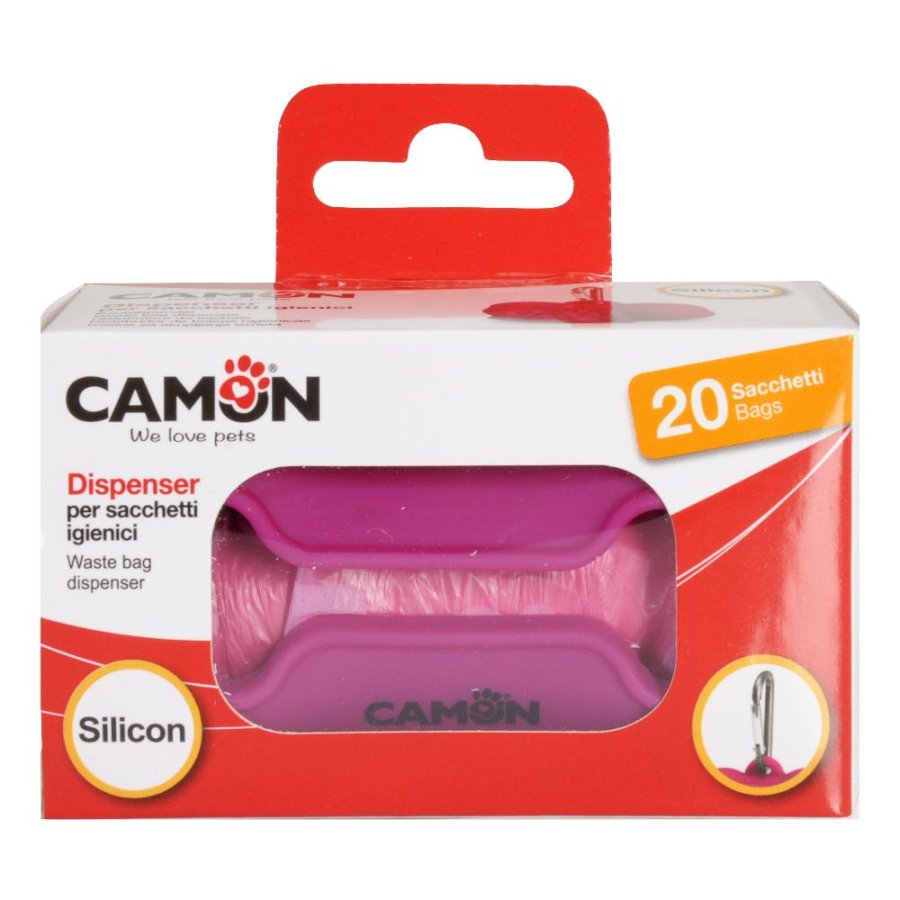 CAMON DISPENSER SACCHETTI SILICONE FUCSIA 20PZ