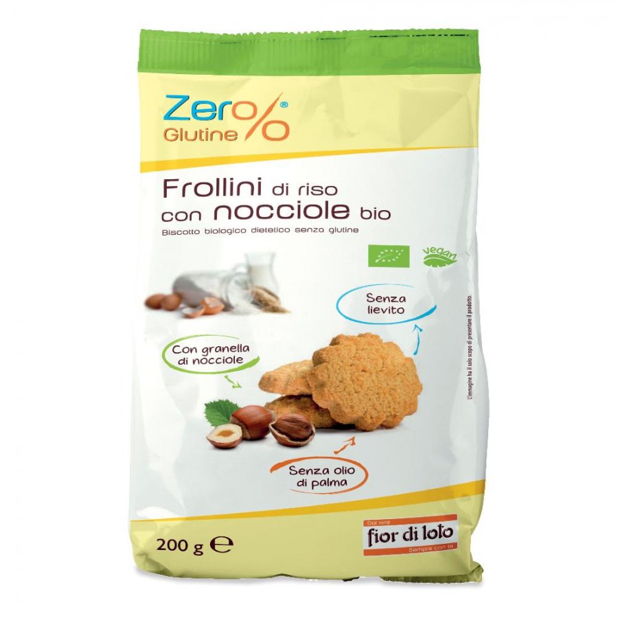 Zero% Glutine Frollini di Riso con Nocciole Bio 200g