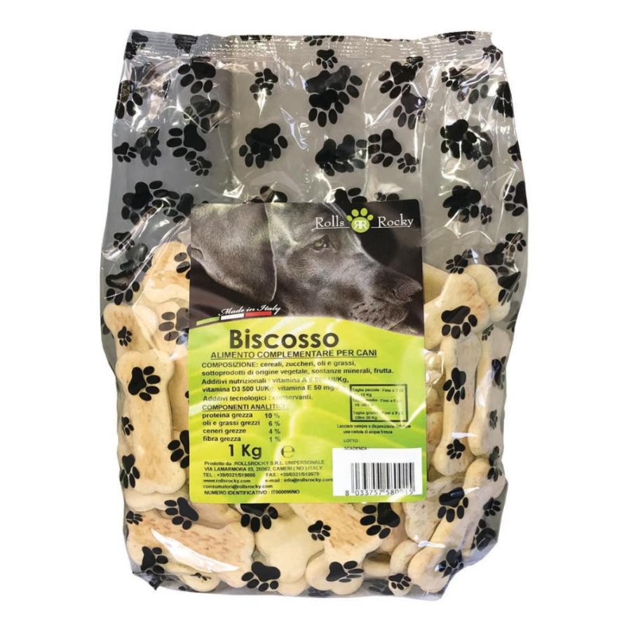 ROLLS ROCKY CANE SNACK BISCOTTI BISCOSSO 800GR