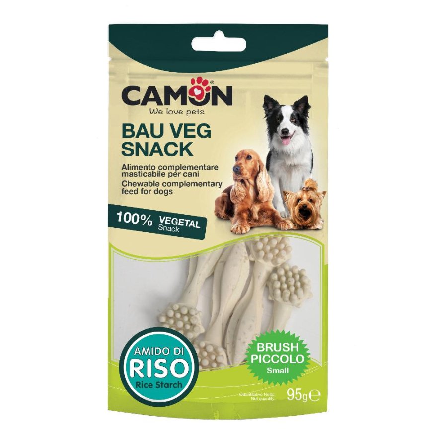 CAMON CANE SNACK BAU VEG BRUSH SMALL AMIDO DI RISO 10PZ 95GR