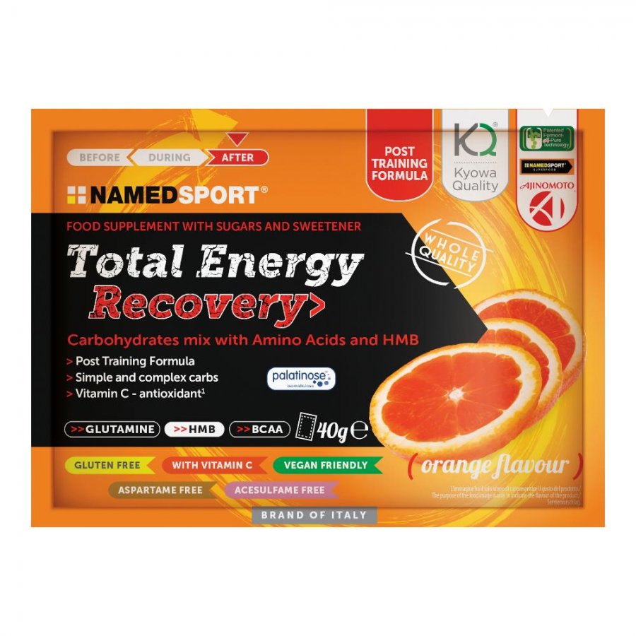 Named Sport - Total Energy Recovery Orange 40g - Integratore Energetico e Recupero all'Arancia