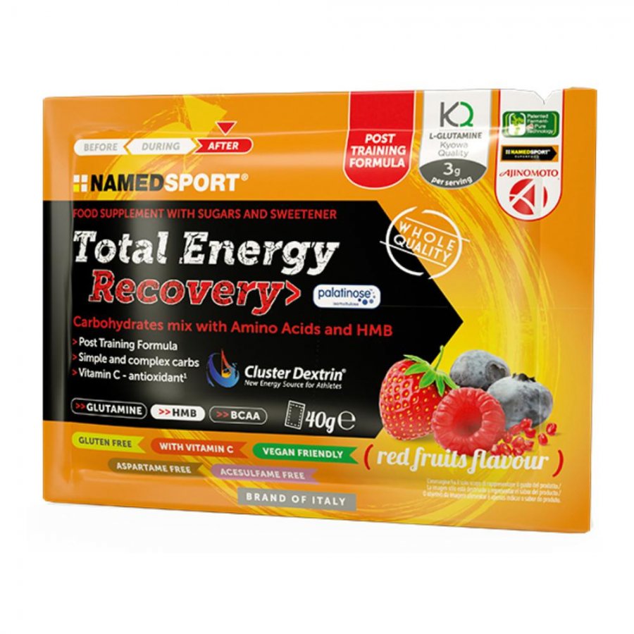 Named Sport - Total Energy Recovery Frutti Rossi 40g - Integratore Energetico e Recupero Frutti Rossi