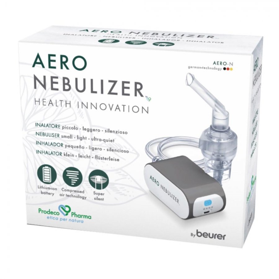 Aero Nebulizer Aerosol a Batteria Ricaricabile - Tecnologia Innovativa per Inalazione Veloce, Compressore Silenzioso, Batteria agli Ioni di Litio
