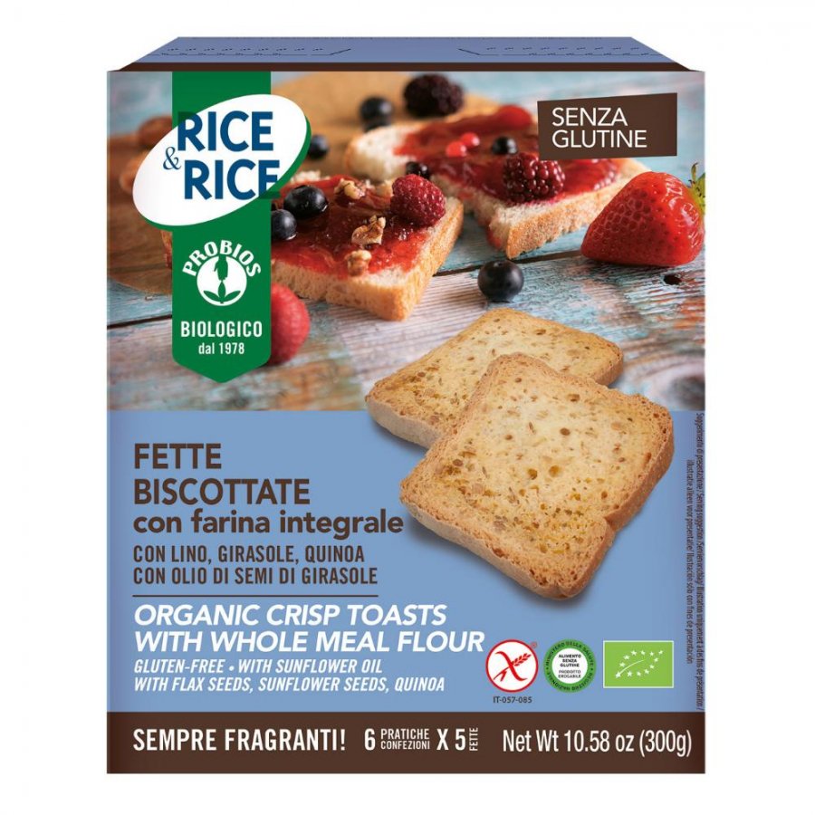 RICE & RICE Fette Biscottate Integrali 300g