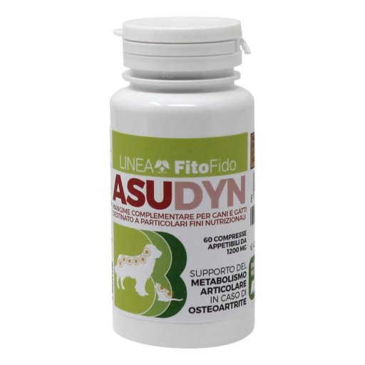 Asudyn Mangime Complementare Per Cani e Gatti 60 Compresse - Supporto Articolare in Caso di Osteoartrite
