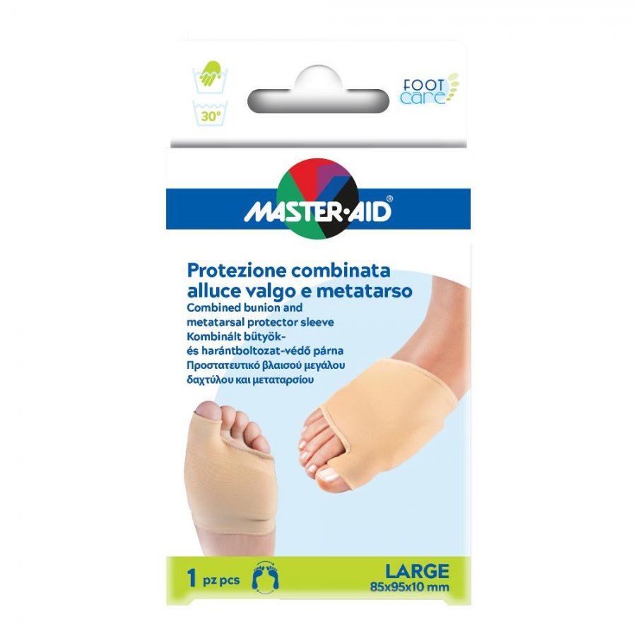 Master-Aid Foot Care - Protezione in Gel + Tessuto per Metatarso Large 1 paio
