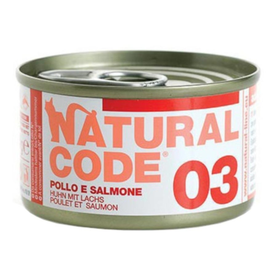 NATURAL CODE GATTO 03 POLLO SALMONE 85GR (lattina)