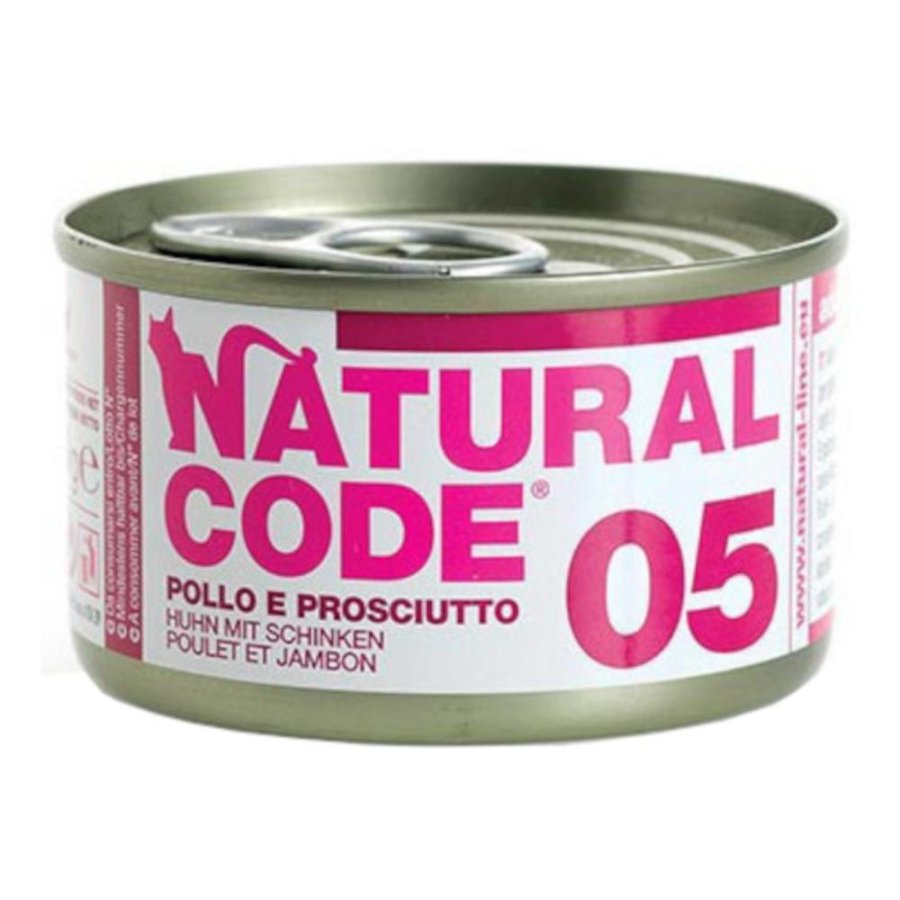 NATURAL CODE GATTO 05 POLLO PROSCIUTTO 85GR (lattina)