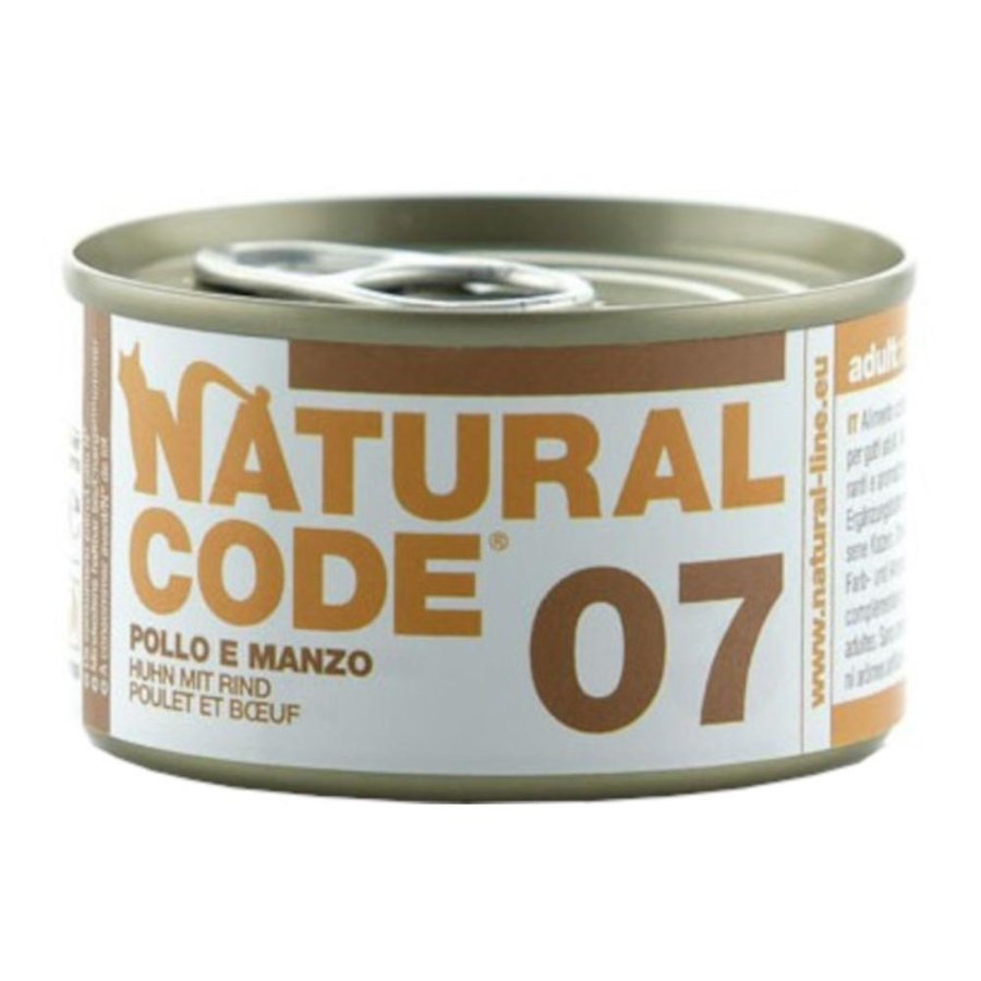 NATURAL CODE GATTO 07 POLLO MANZO 85GR (lattina)