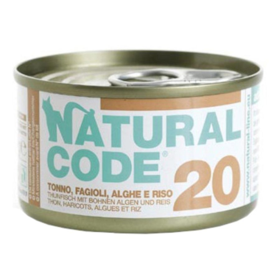 NATURAL CODE GATTO 20 TONNO FAGIOLI ALGHE RISO 85GR (lattina)