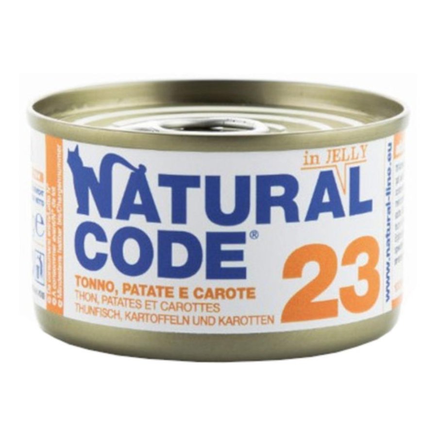 NATURAL CODE GATTO 23 JELLY TONNO PATATE CAROTE 85GR (lattina)