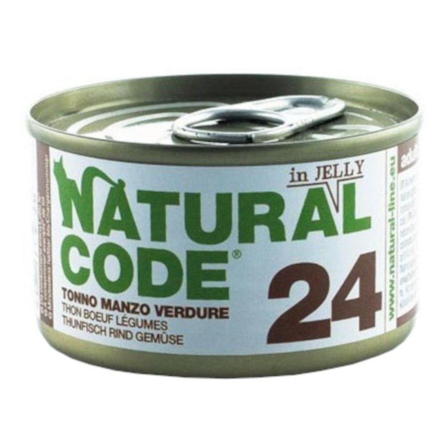 NATURAL CODE GATTO 24 JELLY TONNO MANZO VERDURE 85GR (lattina)
