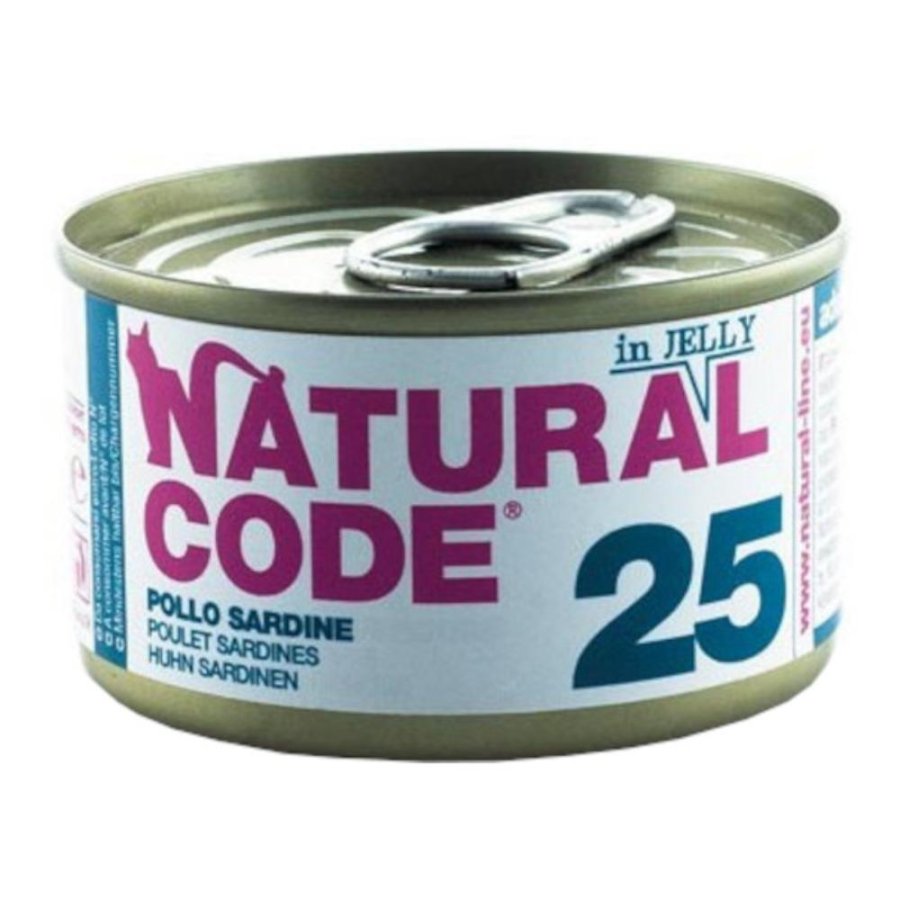 NATURAL CODE GATTO 25 POLLO E SARDINE 85G (lattina)