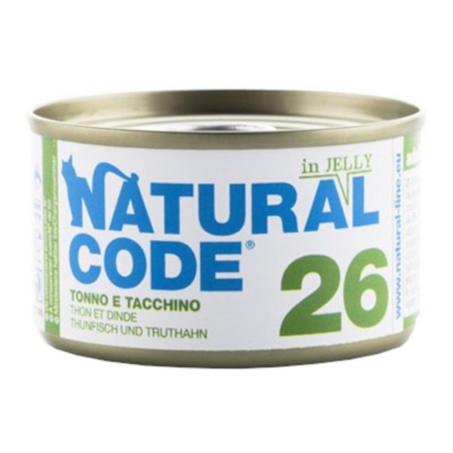 NATURAL CODE GATTO 26 JELLY TONNO TACCHINO 85GR (lattina)