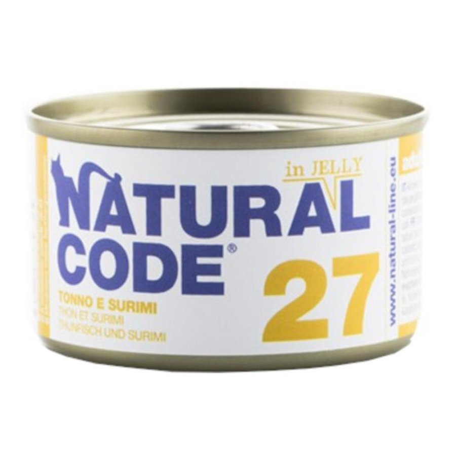 NATURAL CODE GATTO 27 JELLY TONNO SURIMI 85GR (lattina) NATURAL CODE GATTO 27 JELLY TONNO SURIMI 85GR (lattina)