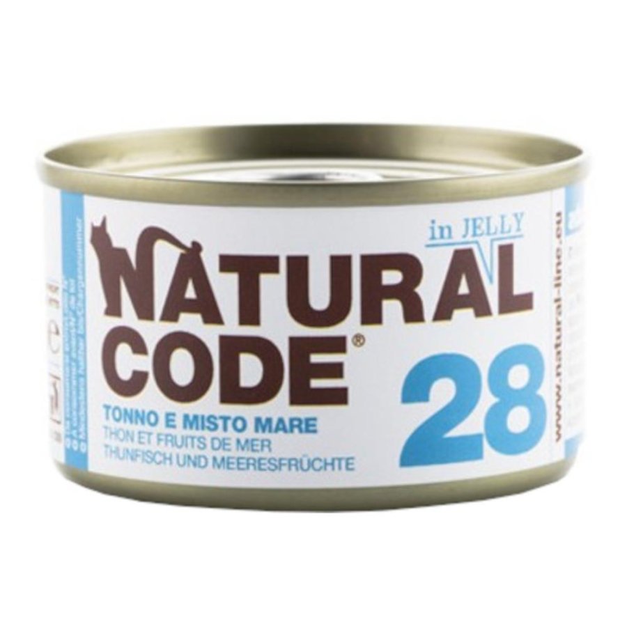 NATURAL CODE GATTO 28 JELLY TONNO MISTO MARE 85GR (lattina) NATURAL CODE GATTO 28 JELLY TONNO MISTO MARE 85GR (lattina)