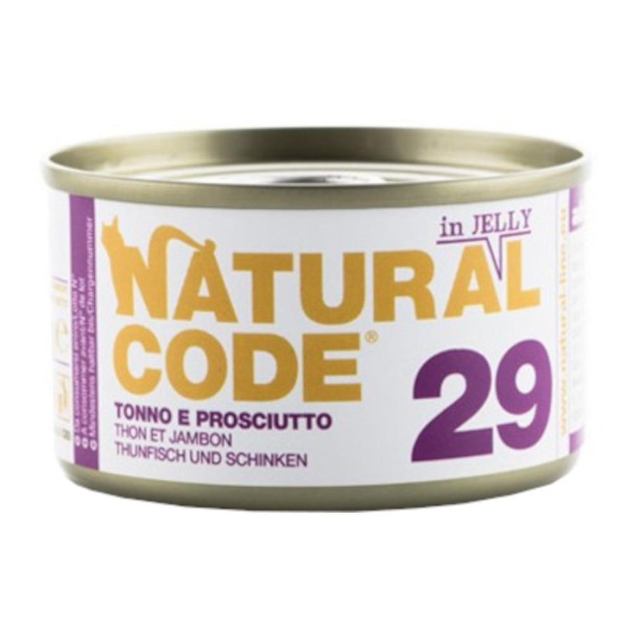 NATURAL CODE GATTO 29 JELLY TONNO PROSCIUTTO 85GR (lattina) NATURAL CODE GATTO 29 JELLY TONNO PROSCIUTTO 85GR (lattina)