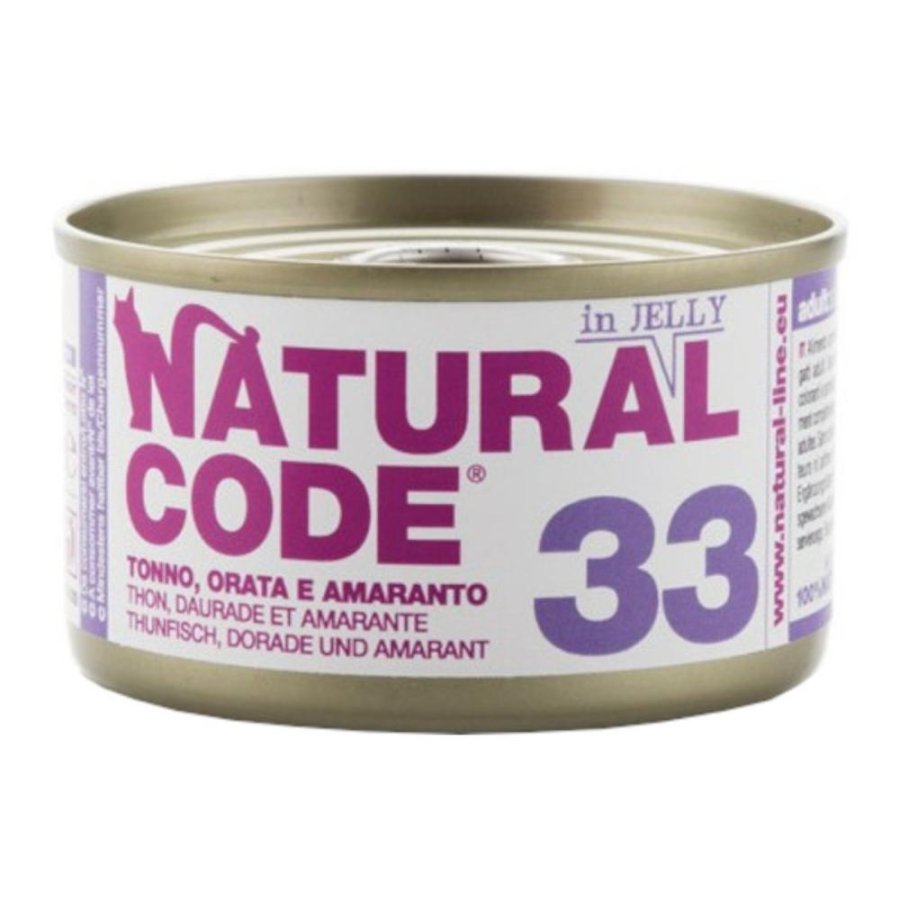 NATURAL CODE GATTO 33 JELLY TONNO ORATA MELA 85GR (lattina) NATURAL CODE GATTO 33 JELLY TONNO ORATA MELA 85GR (lattina)